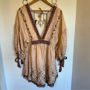 NWT Agua Bendita Alex Kezia Mini Dress Womens Size Large Floral Beachy  Defect